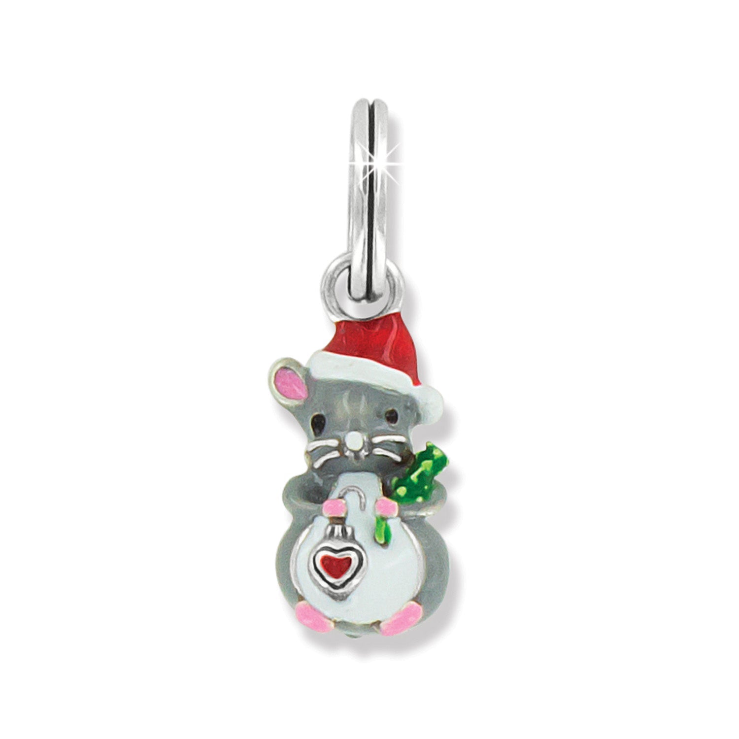Brighton Christmas Mouse Charm - Juli's Wearable Art