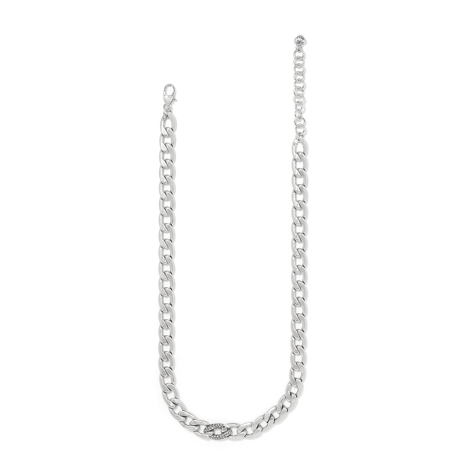 Brighton Cleo Pave Link Necklace | Silver - Juli's Wearable Art
