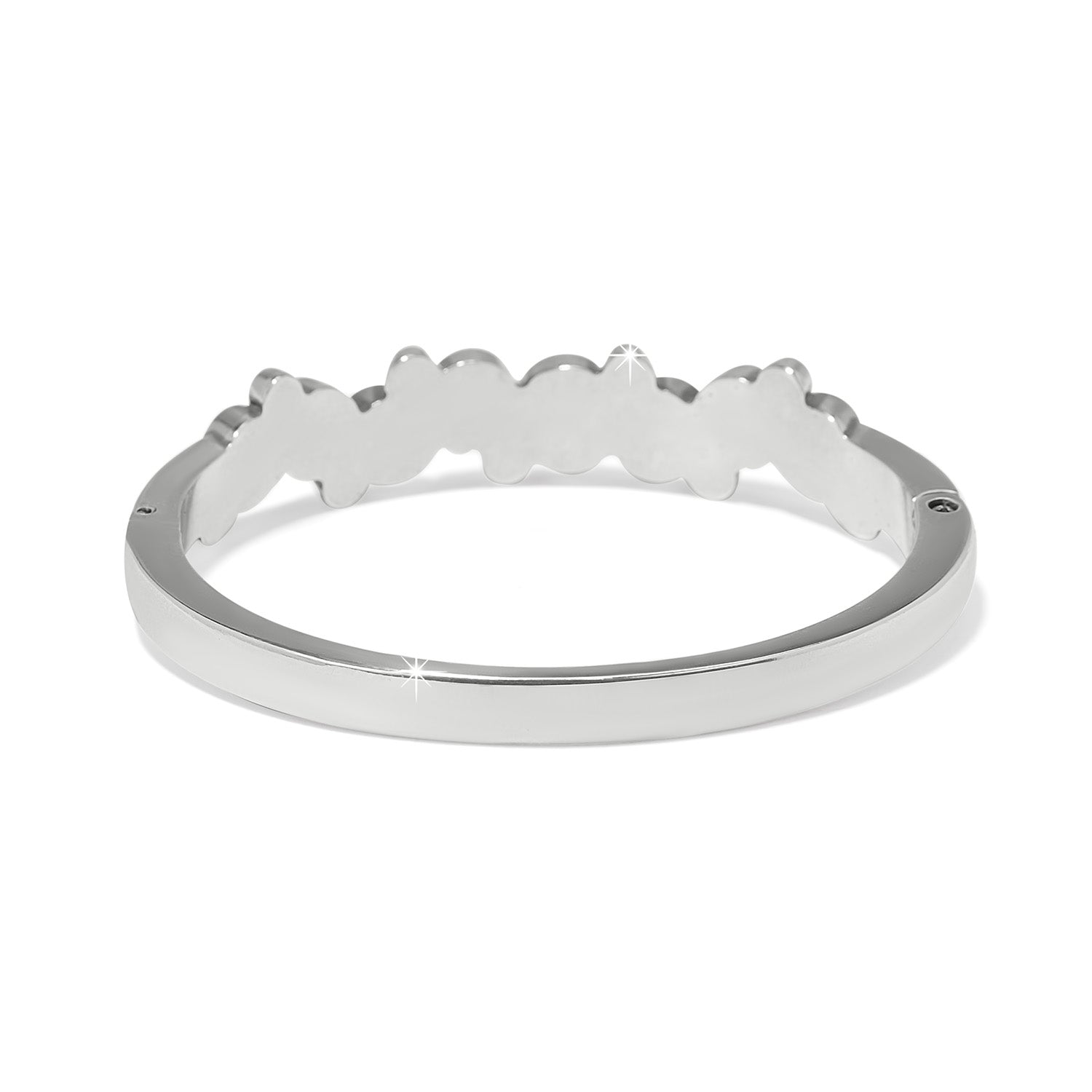 Brighton Constella Cluster Hinged Bangle - Silver & Red - Juli's Wearable Art