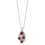 Brighton Constella Cluster Necklace - Silver & Red - Juli's Wearable Art