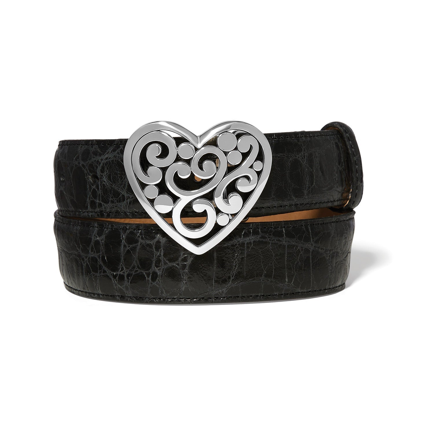 Brighton Contempo Heart Belt | Black