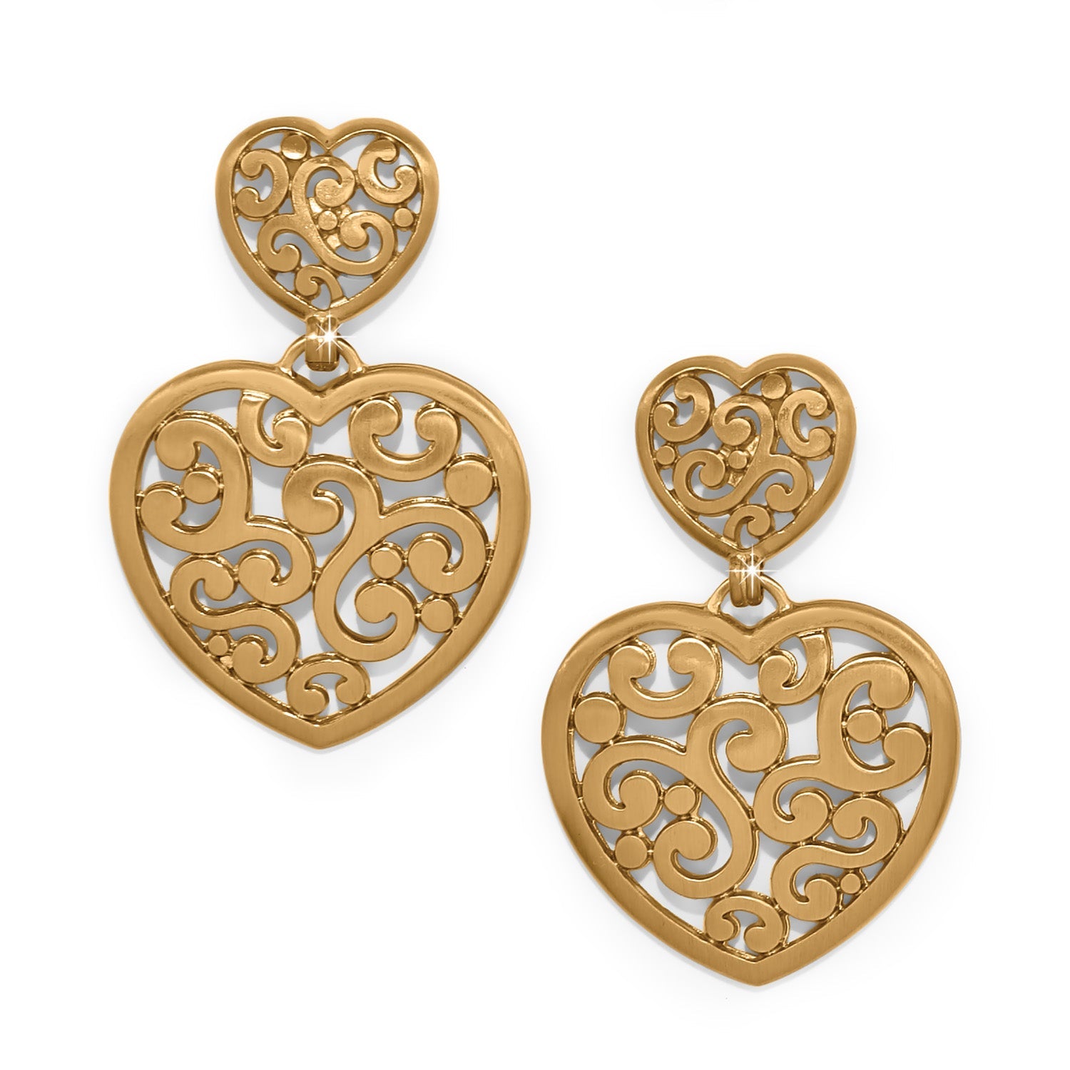 Brighton Contempo Heart Double Post Drop Earrings - Juli's Wearable Art