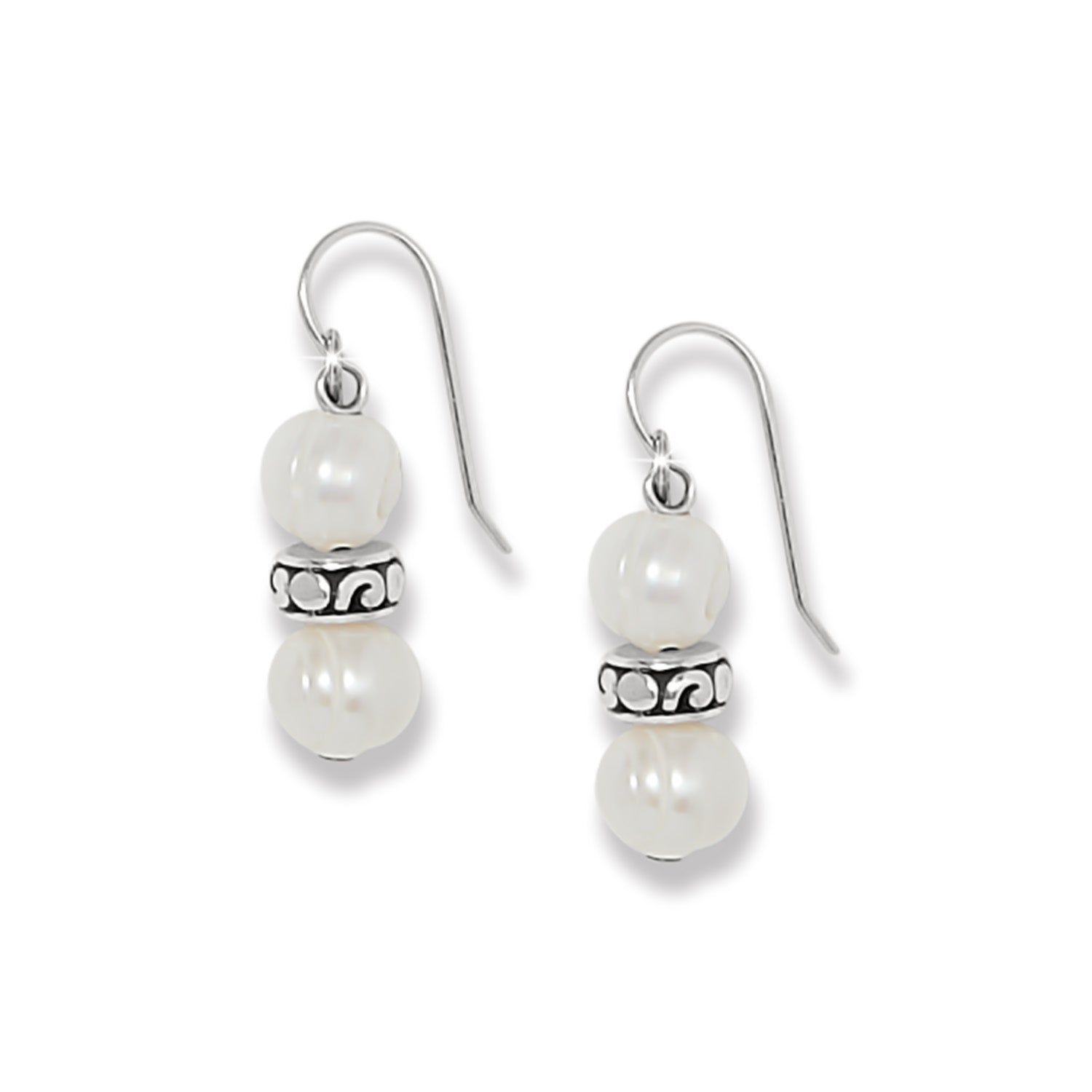 Brighton Contempo Heart Pearl French Wire Earrings - Juli's Wearable Art