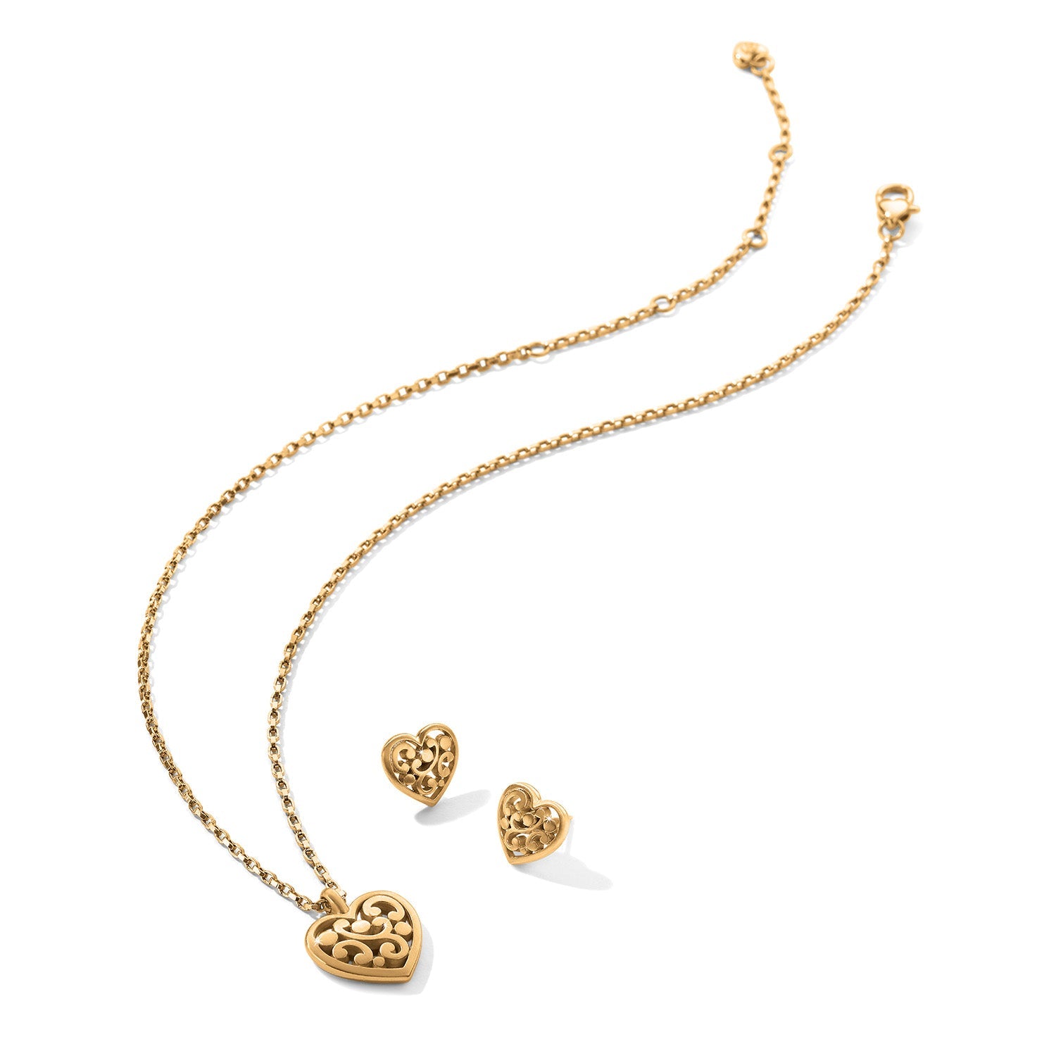 Brighton Contempo Heart Petite Gold Necklace - Juli's Wearable Art