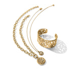 Brighton Contempo Medallion Charm Necklace | Gold - Juli's Wearable Art