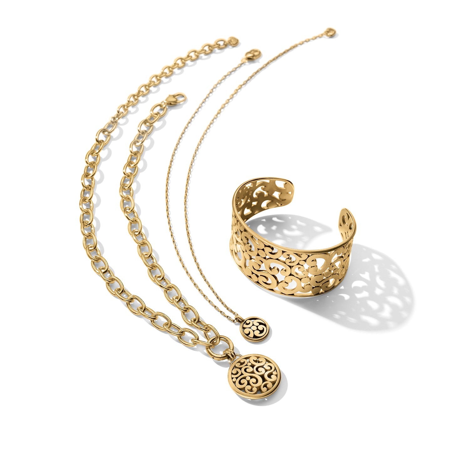 Brighton Contempo Medallion Charm Necklace | Gold - Juli's Wearable Art