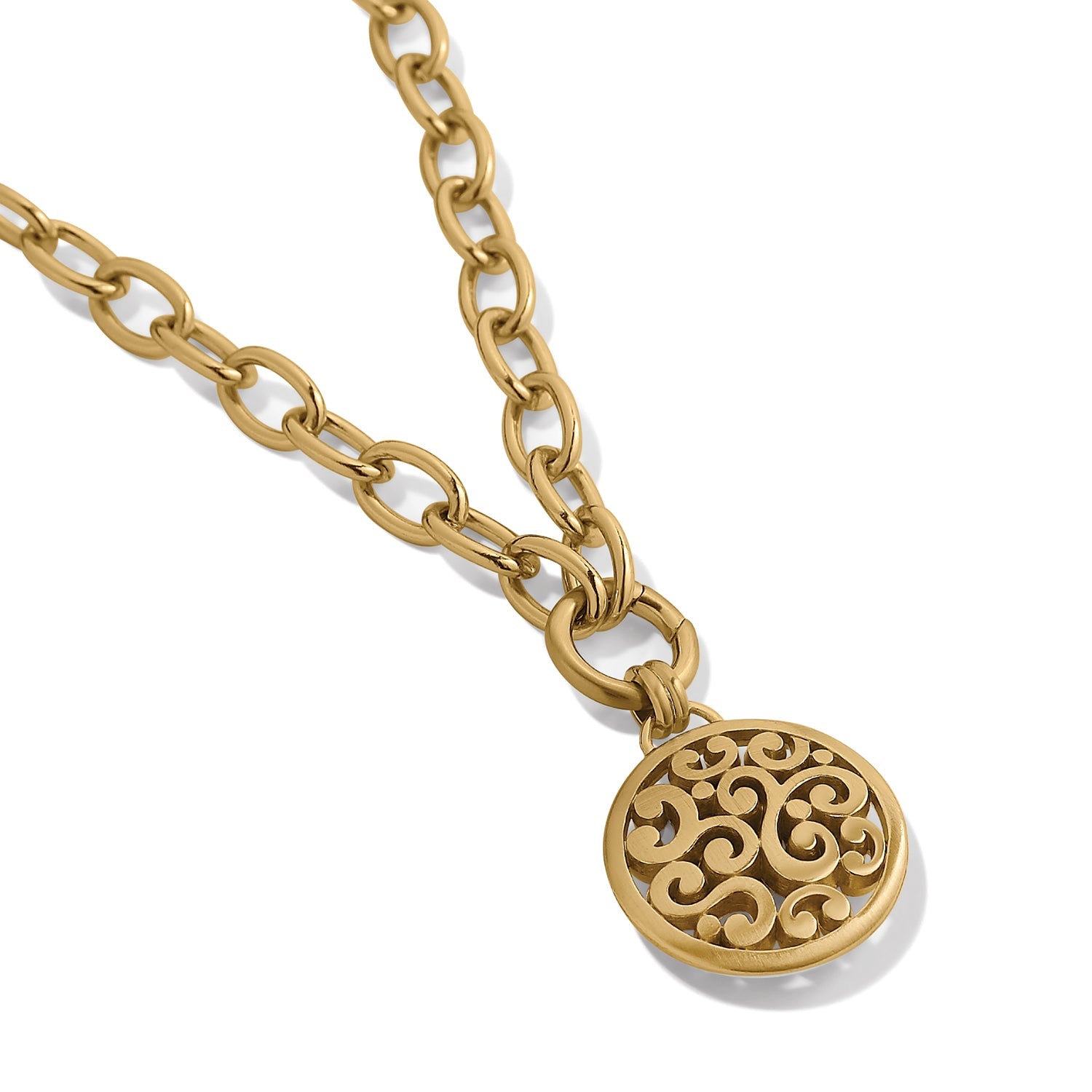 Brighton Contempo Medallion Charm Necklace | Gold - Juli's Wearable Art