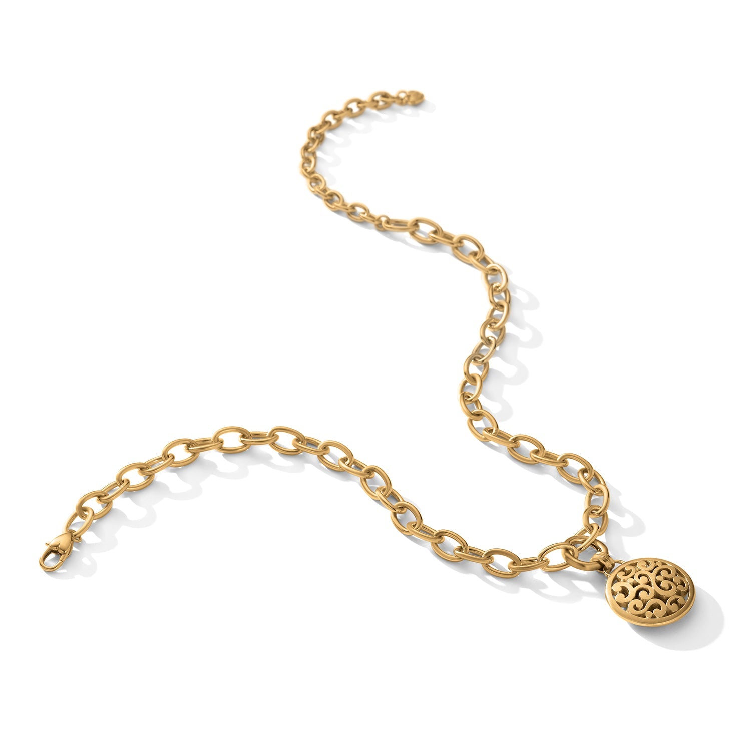 Brighton Contempo Medallion Charm Necklace | Gold - Juli's Wearable Art