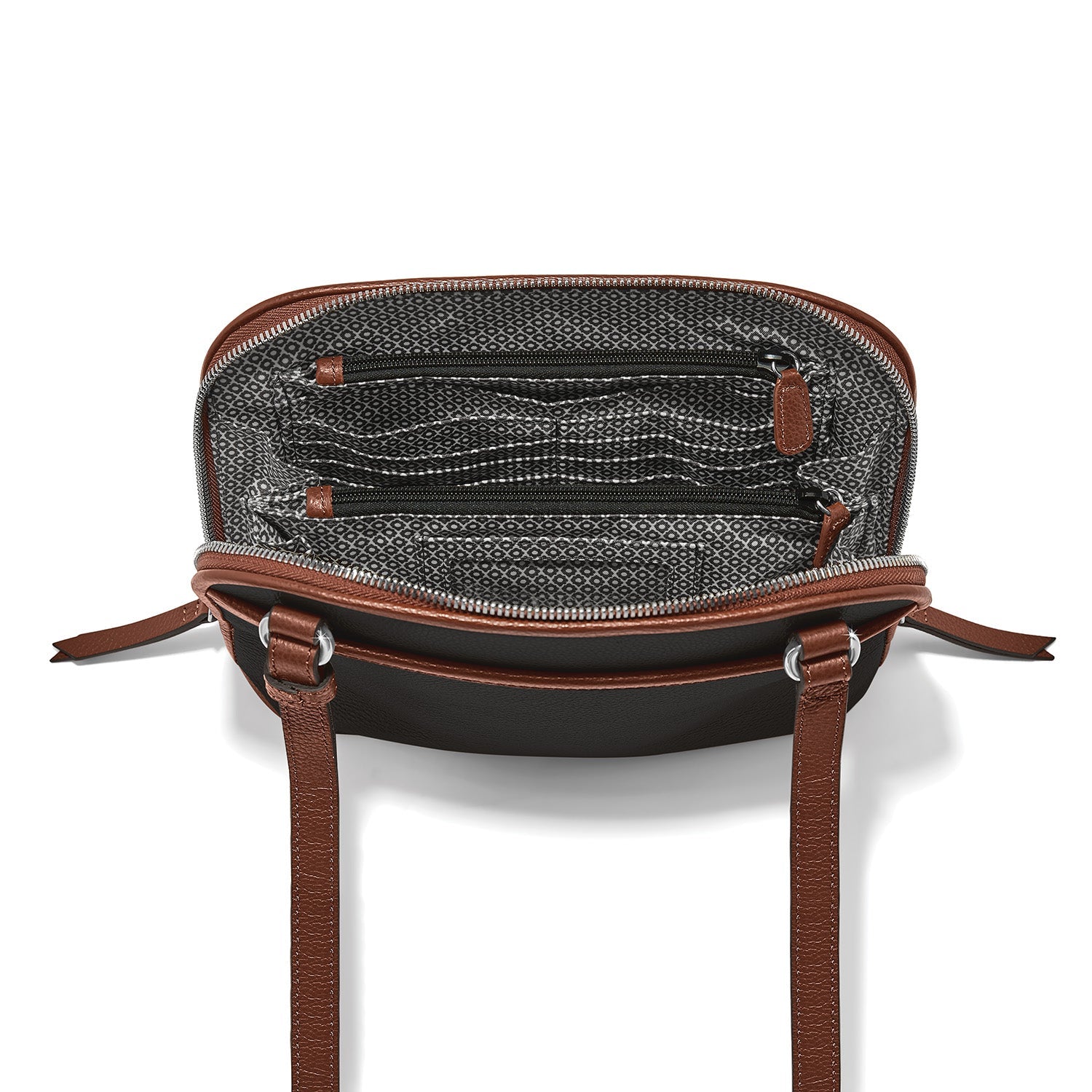 Brighton Contempo Shelby Organizer – Black Leather Crossbody - Juli's Wearable Art