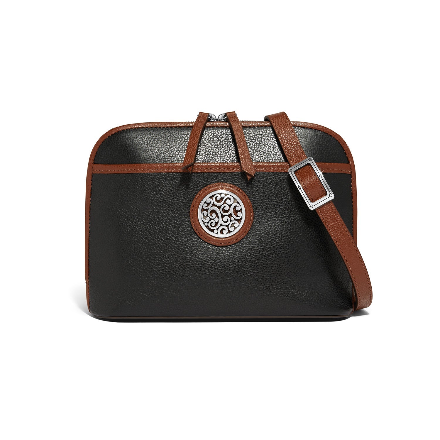 Brighton Contempo Shelby Organizer – Black Leather Crossbody - Juli's Wearable Art