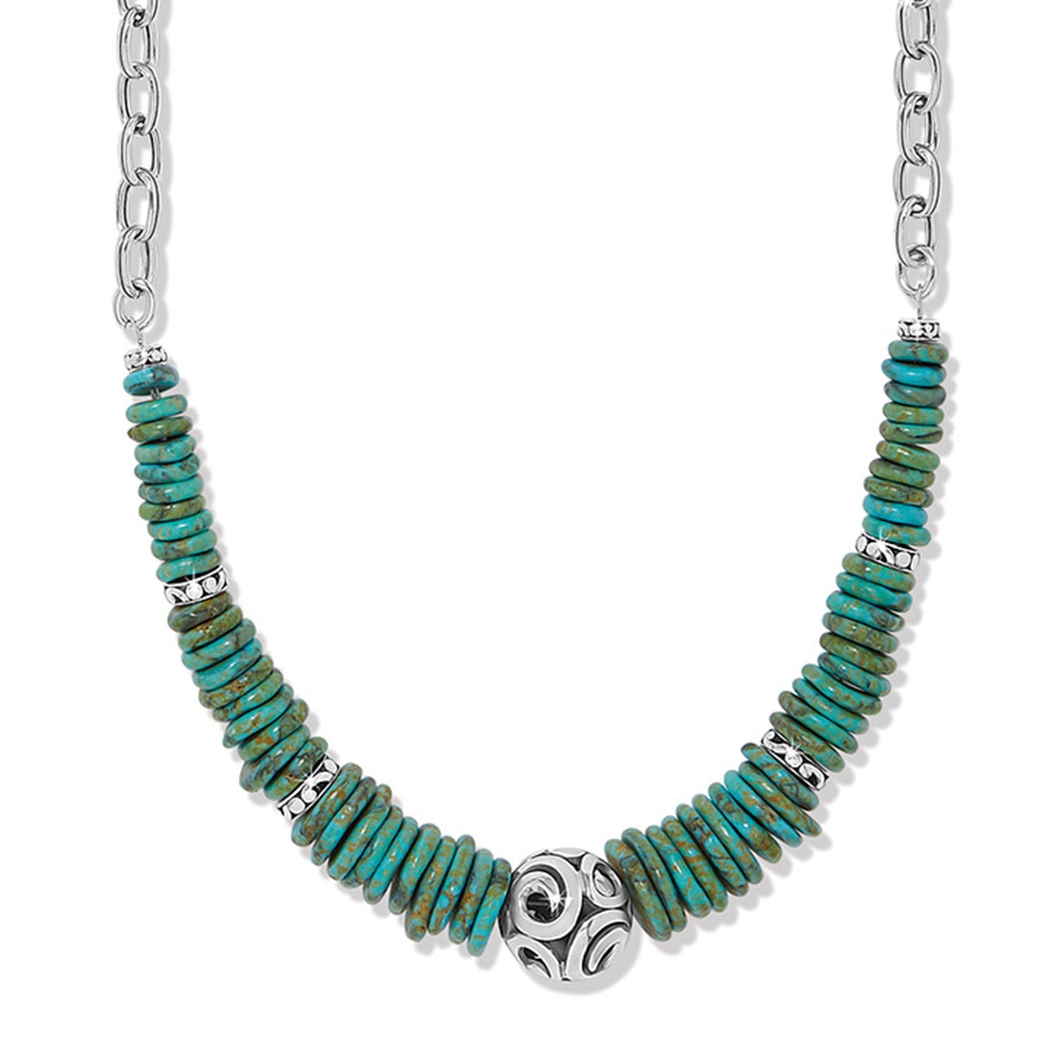 Brighton Contempo Sonora Verde Blue Disc Necklace - Juli's Wearable Art