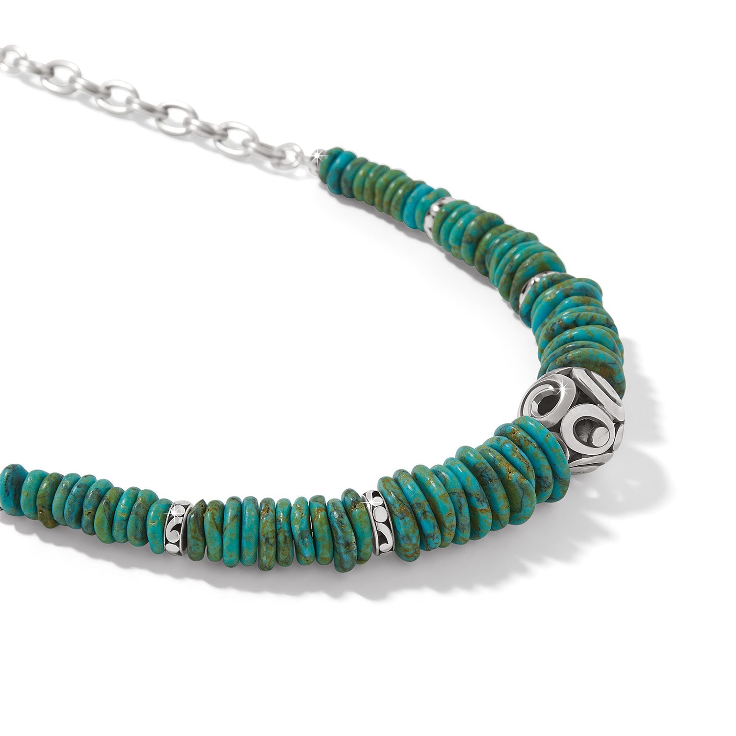 Brighton Contempo Sonora Verde Blue Disc Necklace - Juli's Wearable Art