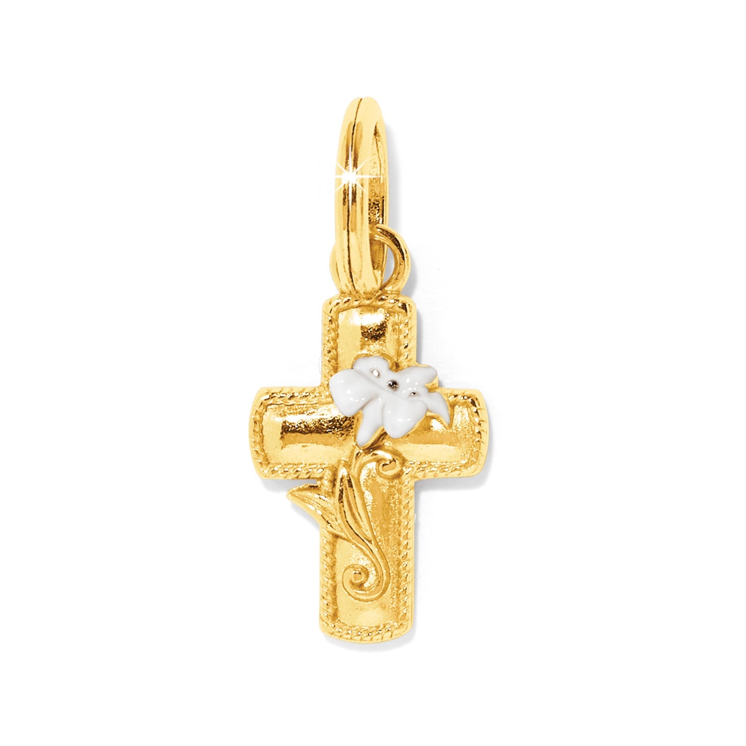 Brighton Easter Lily Cross Charm
