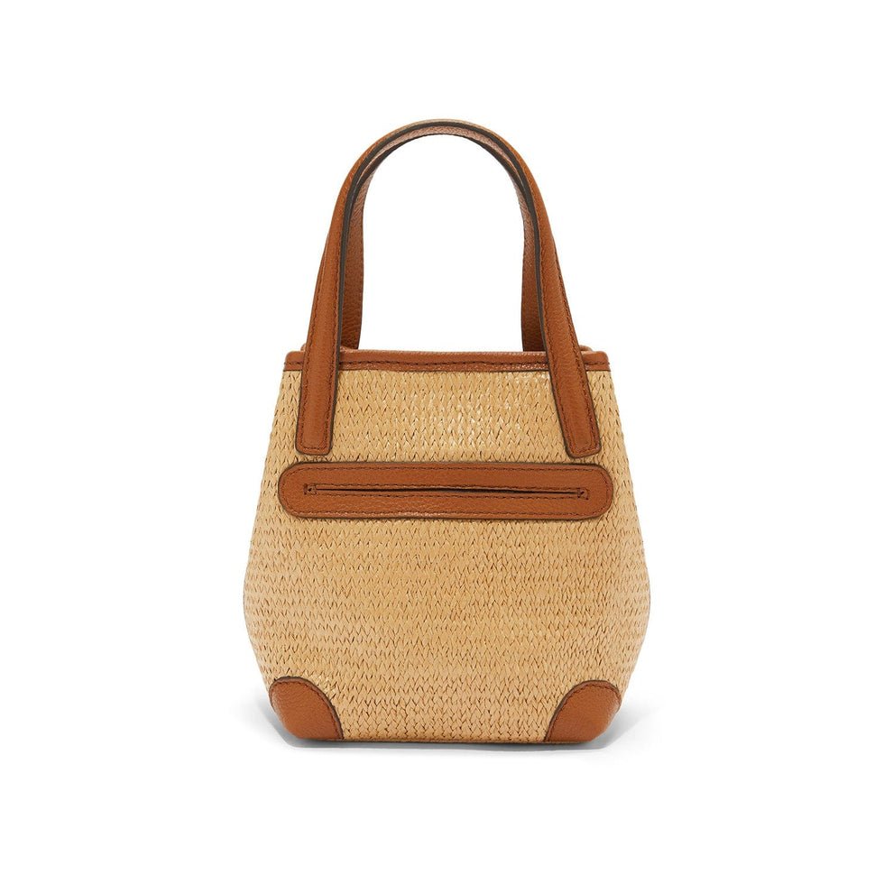 Brighton Elena Straw Small Tote in Luggage Brown - Juli's Wearable Art