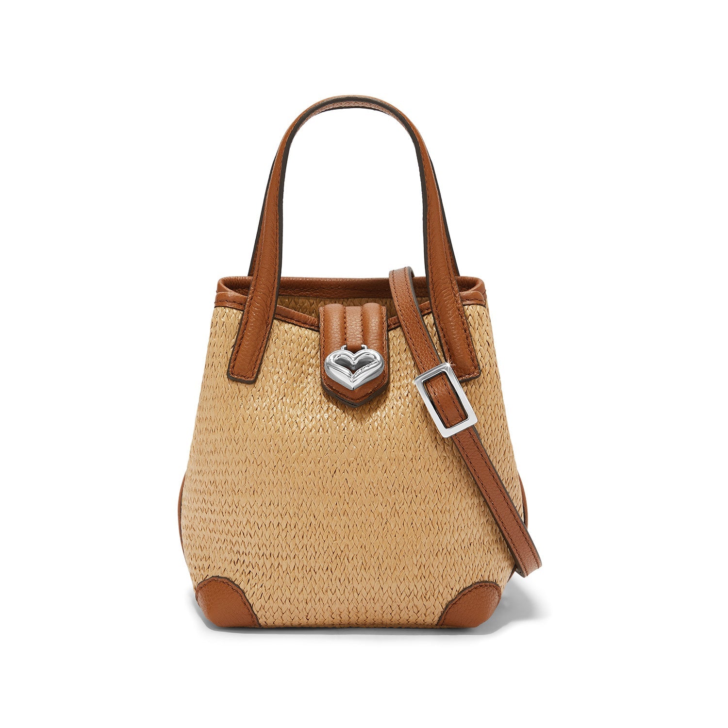 Brighton Elena Straw Small Tote in Luggage Brown