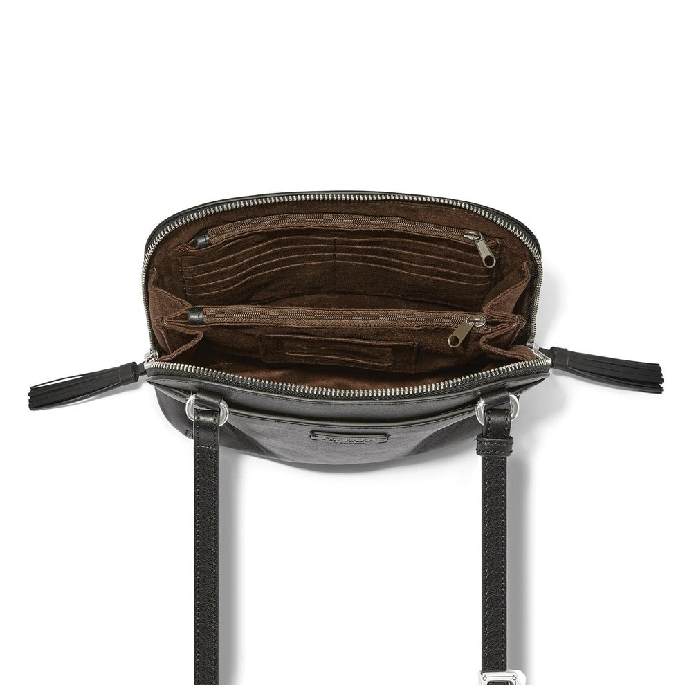 Brighton Elma Domed Organizer – Black Leather - Juli's Wearable Art