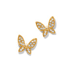 Brighton Enchanting Butterfly Post Earrings in Gold - Juli's Wearable Art