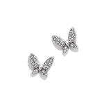Brighton Enchanting Butterfly Post Earrings in Silver - Juli's Wearable Art
