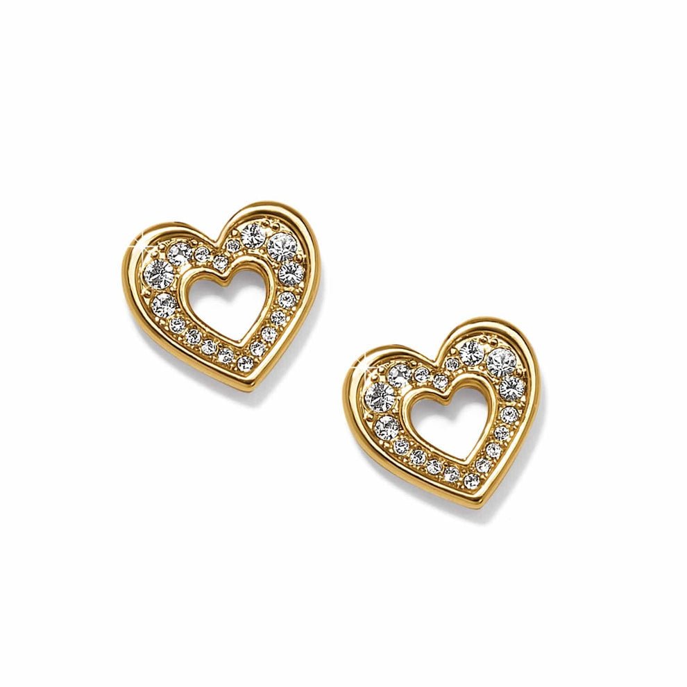 Brighton Enchanting Heart Post Earrings - Gold - Juli's Wearable Art