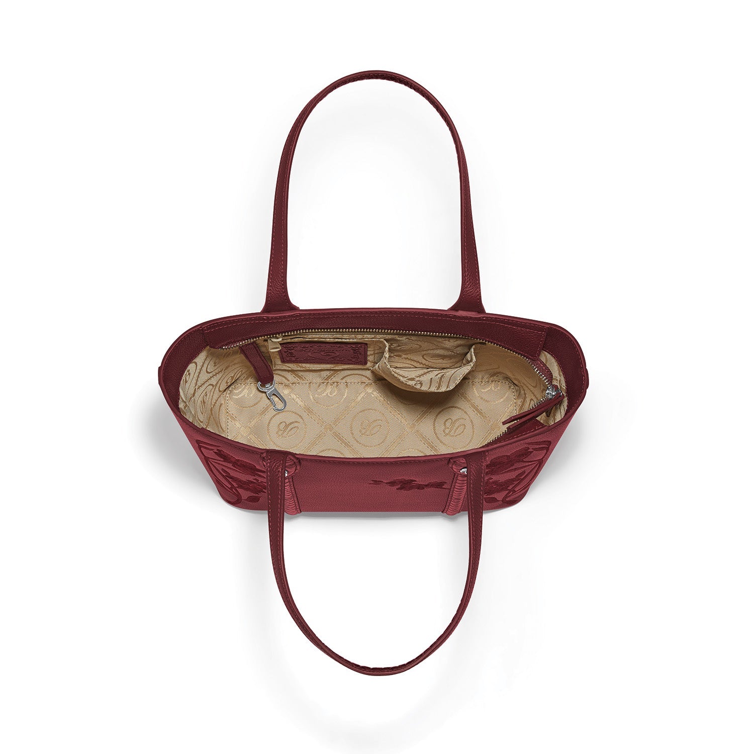 Brighton Everbloom Flora Sweeney Large Tote | Garnet