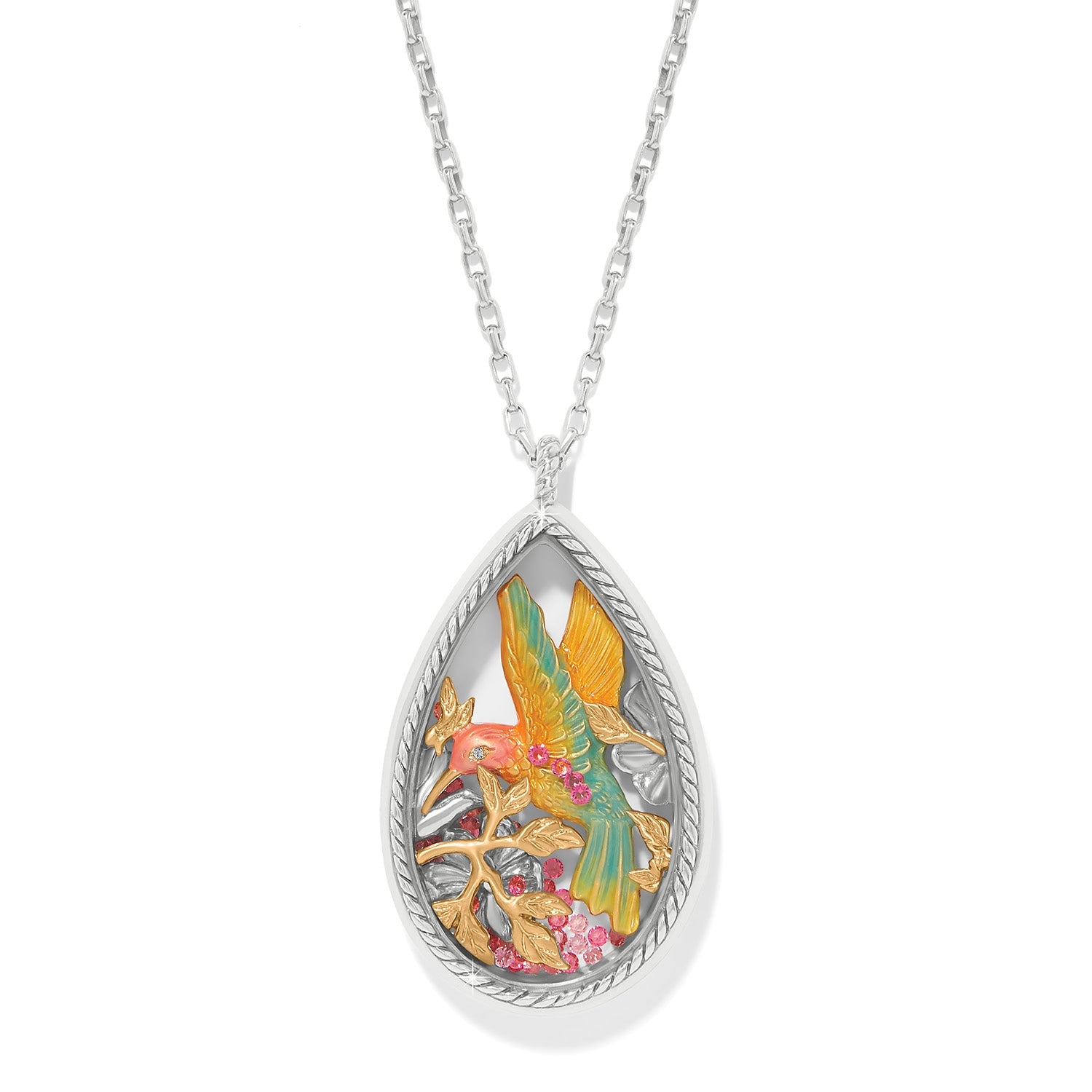 Brighton Everbloom Hummingbird Shaker Necklace