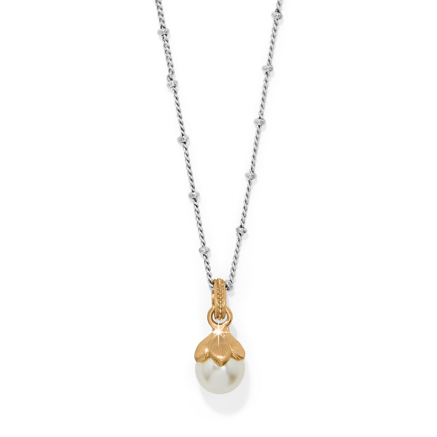 Brighton Everbloom Pearl Petite Necklace – Gold-Pearl