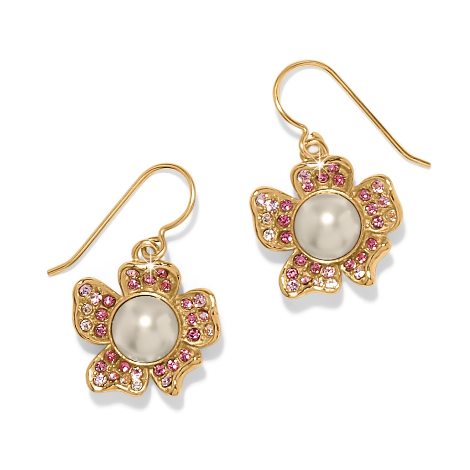 Brighton Everbloom Pearl Pink French Wire Earrings - Juli's Wearable Art