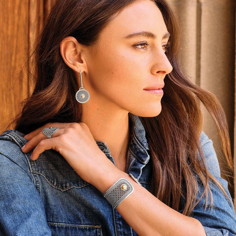 Brighton Ferrara Segreta Medallion French Wire Earrings - Juli's Wearable Art