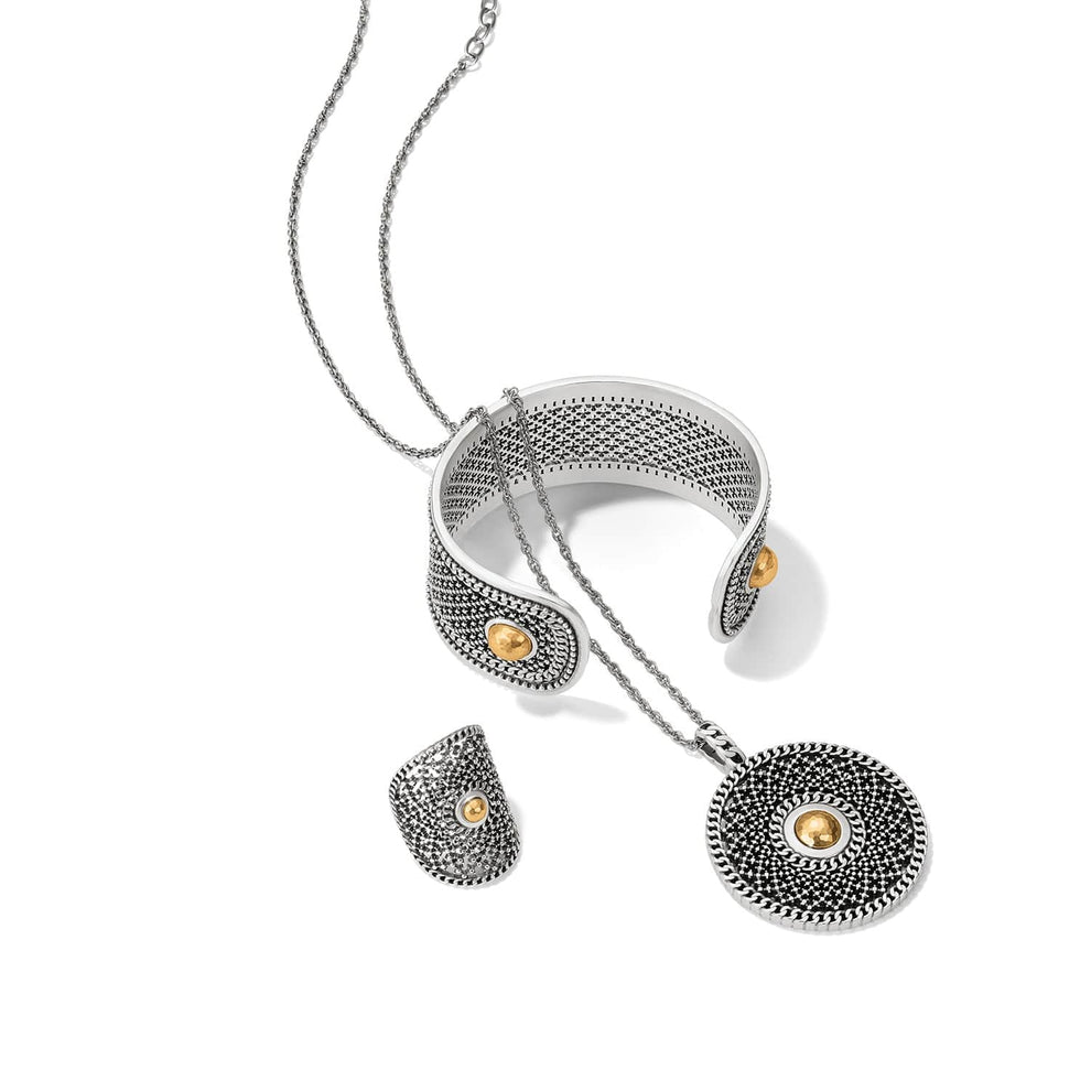 Brighton Ferrara Segreta Medallion Necklace – Silver - Gold - Juli's Wearable Art