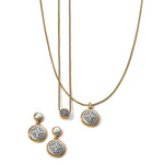 Brighton Ferrara Two Tone Luce Post Drop Earrings - Juli's Wearable Art