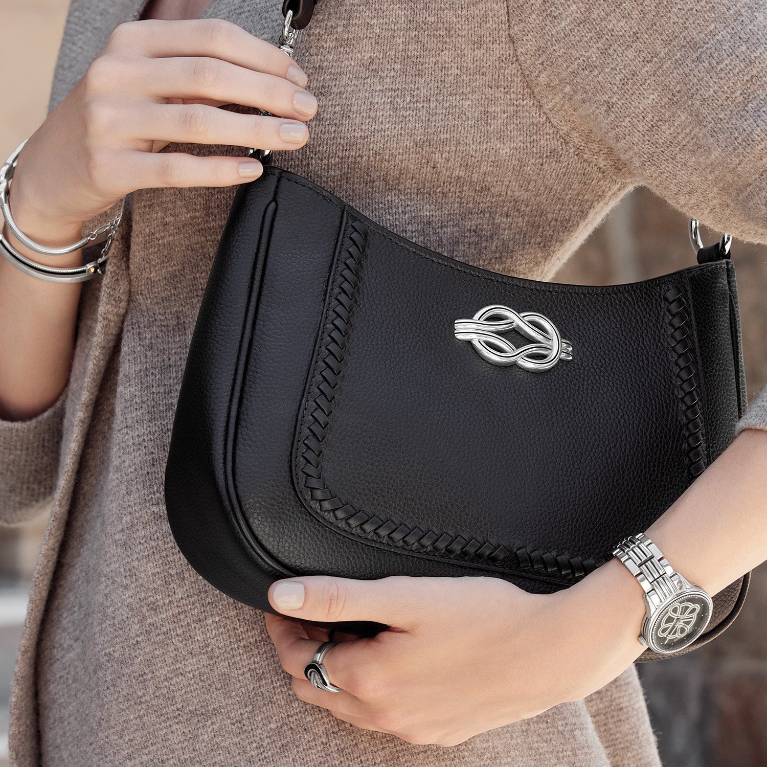 Brighton Fletcher Convertible Shoulderbag in Black - Juli's Wearable Art