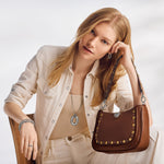 Brighton Fletcher Suede Convertible Shoulderbag | Bourbon - Juli's Wearable Art