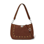 Brighton Fletcher Suede Convertible Shoulderbag | Bourbon - Juli's Wearable Art