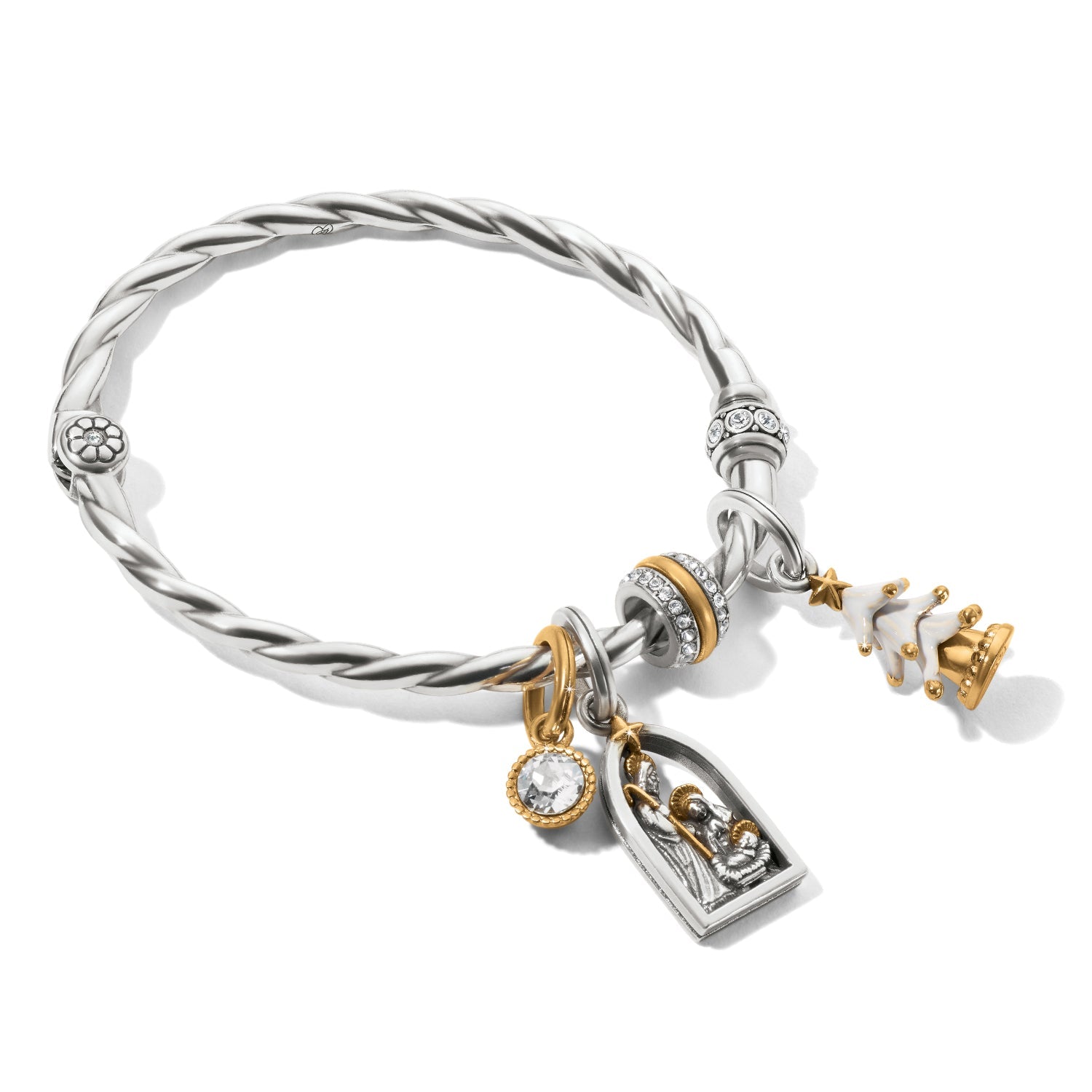 Brighton Flocked Christmas Tree Charm - Juli's Wearable Art