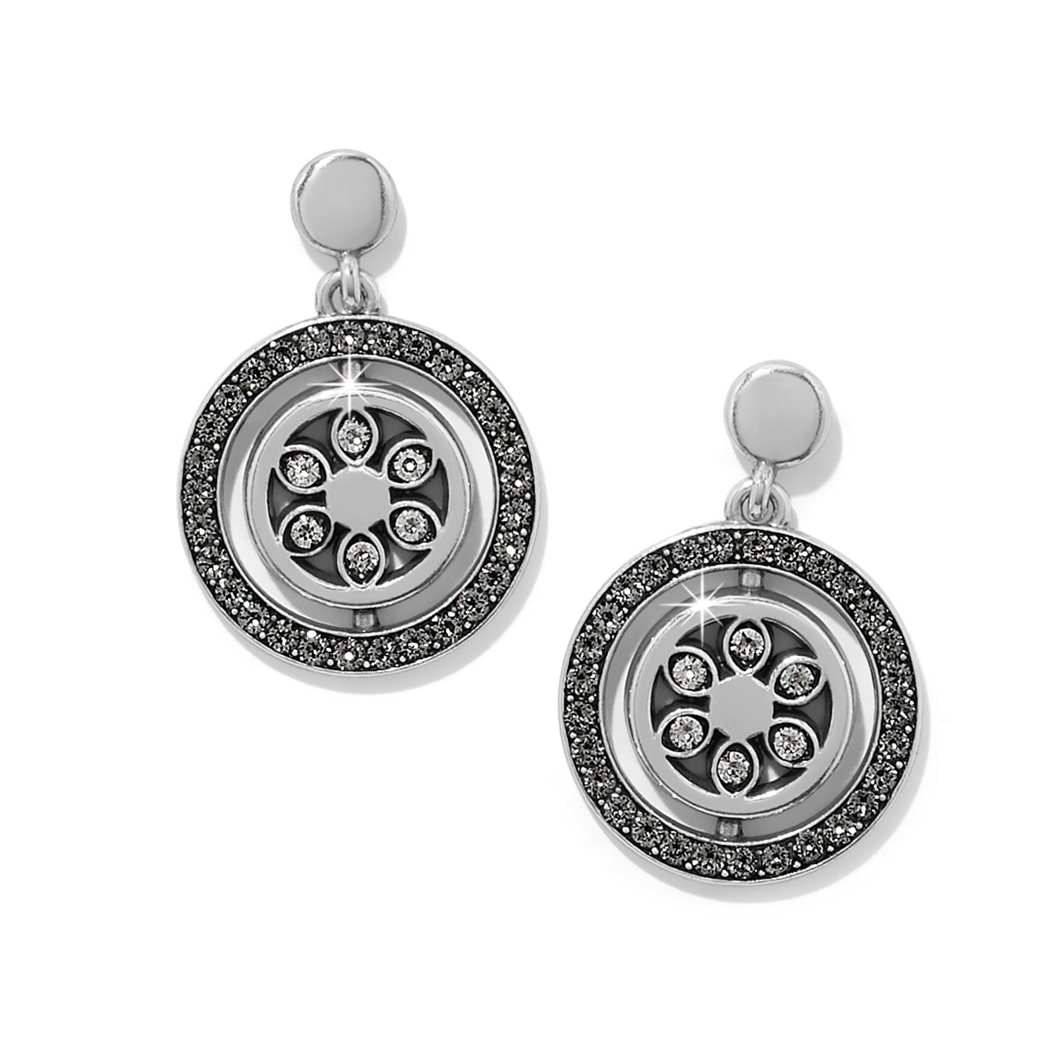 Brighton Flora Petite Post Drop Earrings - Silver - Juli's Wearable Art