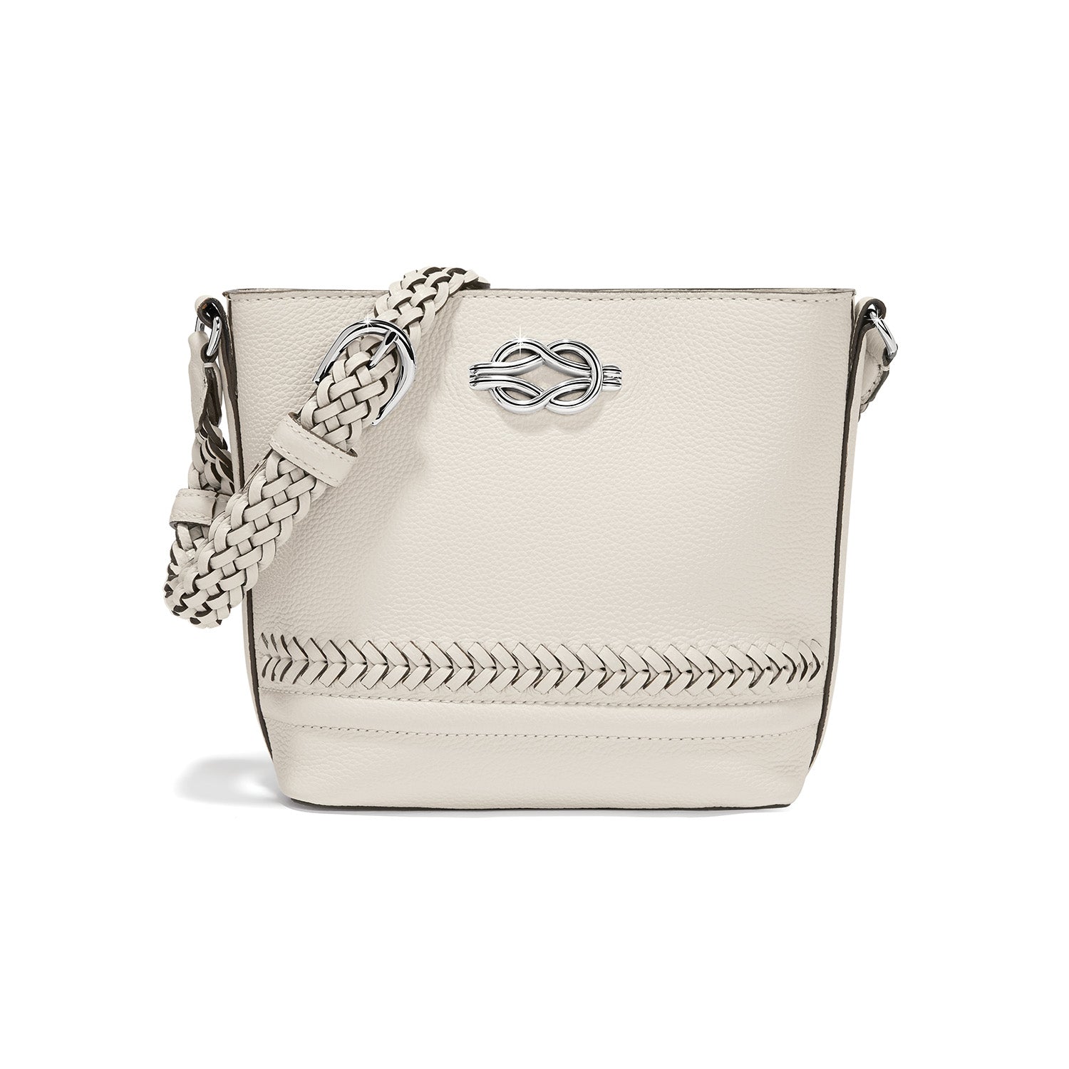 Brighton Freda Small Cross Body Bucket Bag in White