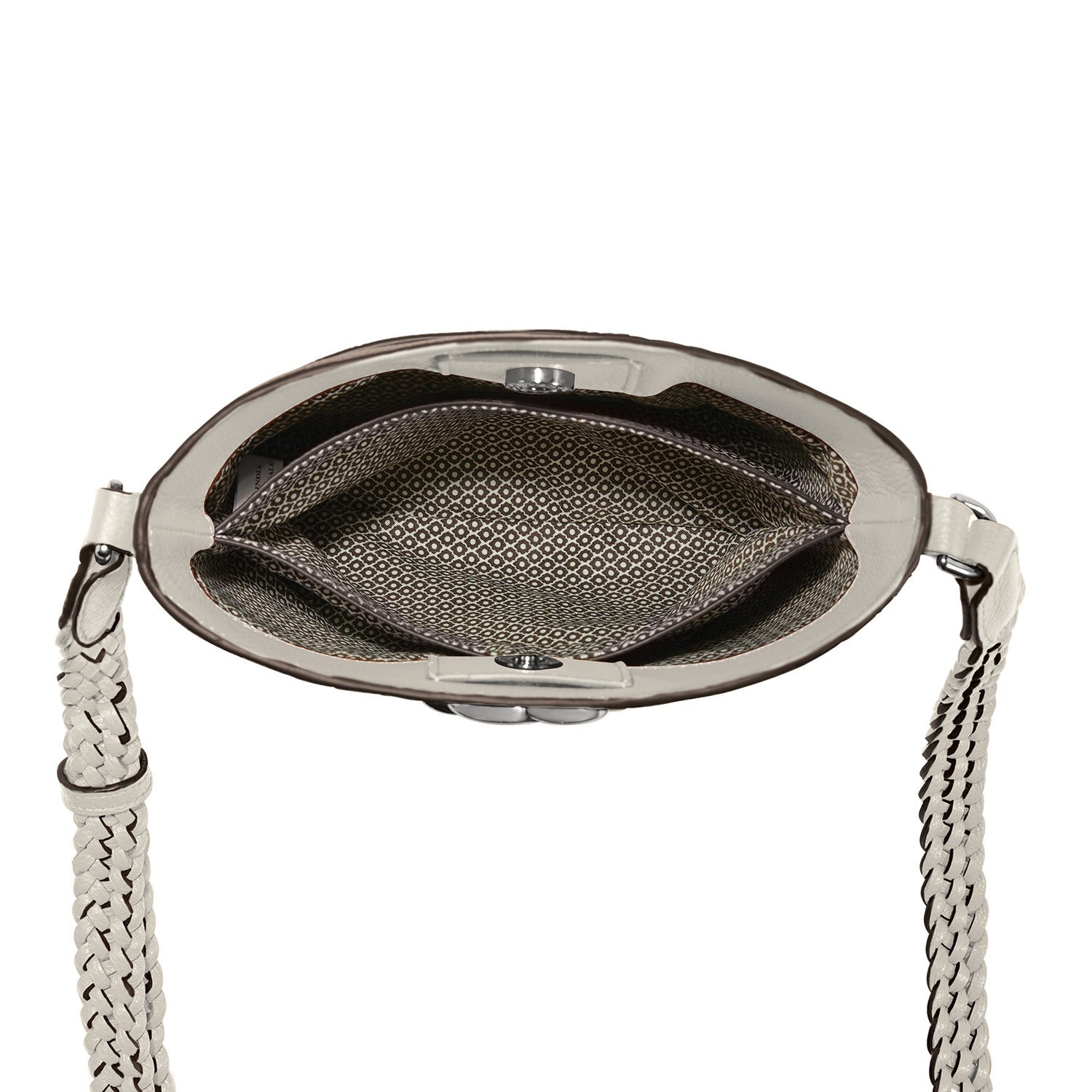 Brighton Freda Small Cross Body Bucket Bag in White - Juli's Wearable Art