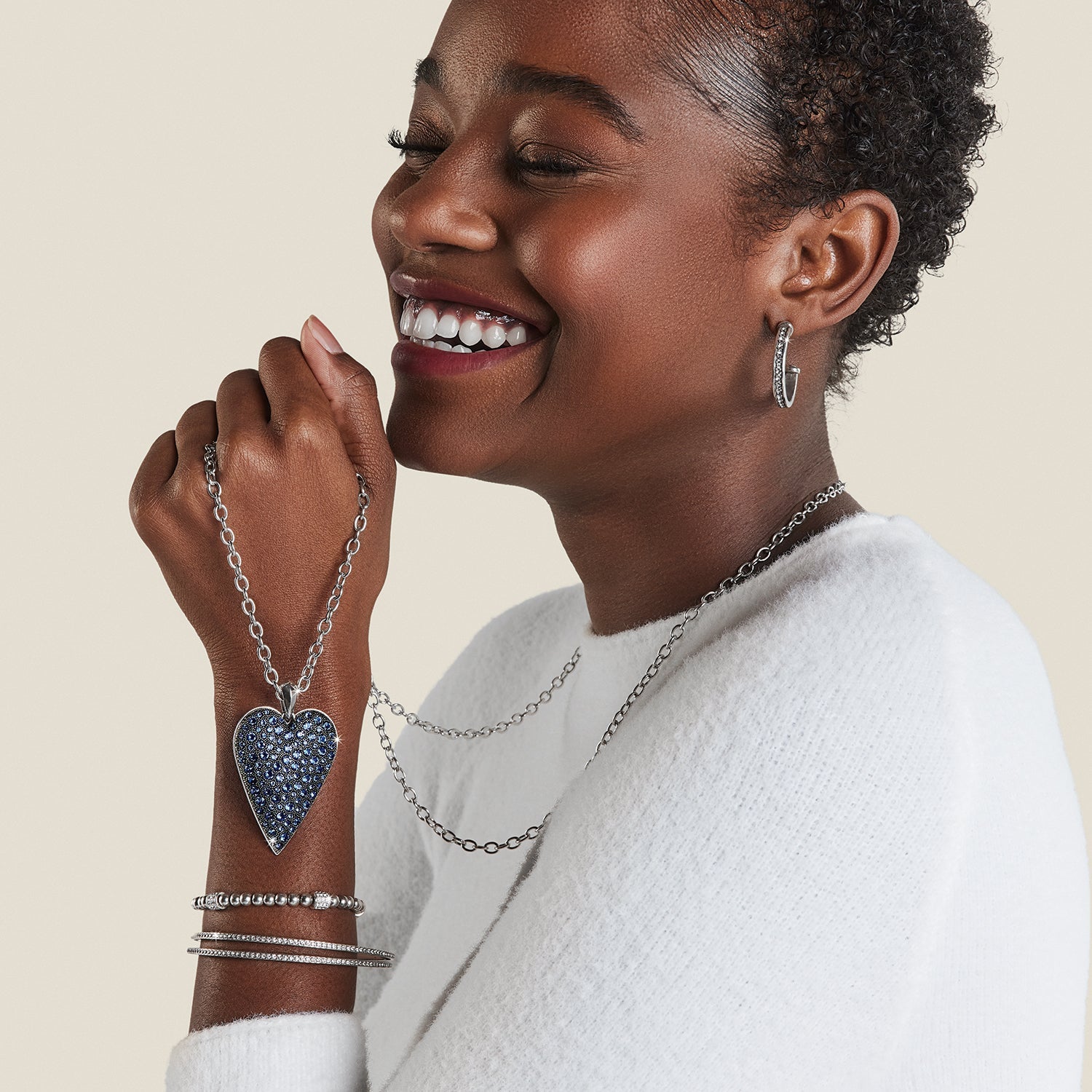 Brighton Glisten Heart Convertible Necklace - Juli's Wearable Art