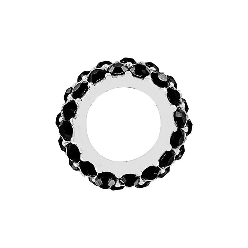 Brighton Glitter Spacer Bead | Black - Juli's Wearable Art