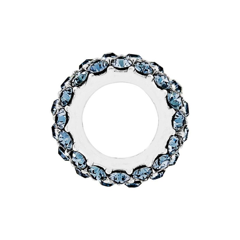Brighton Glitter Spacer Bead | Blue - Juli's Wearable Art