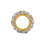 Brighton Glitter Spacer Bead | Gold & Clear Sparkle - Juli's Wearable Art