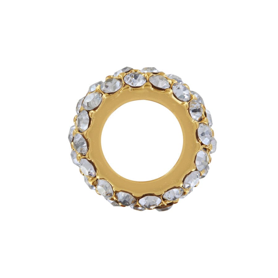 Brighton Glitter Spacer Bead | Gold & Clear Sparkle - Juli's Wearable Art