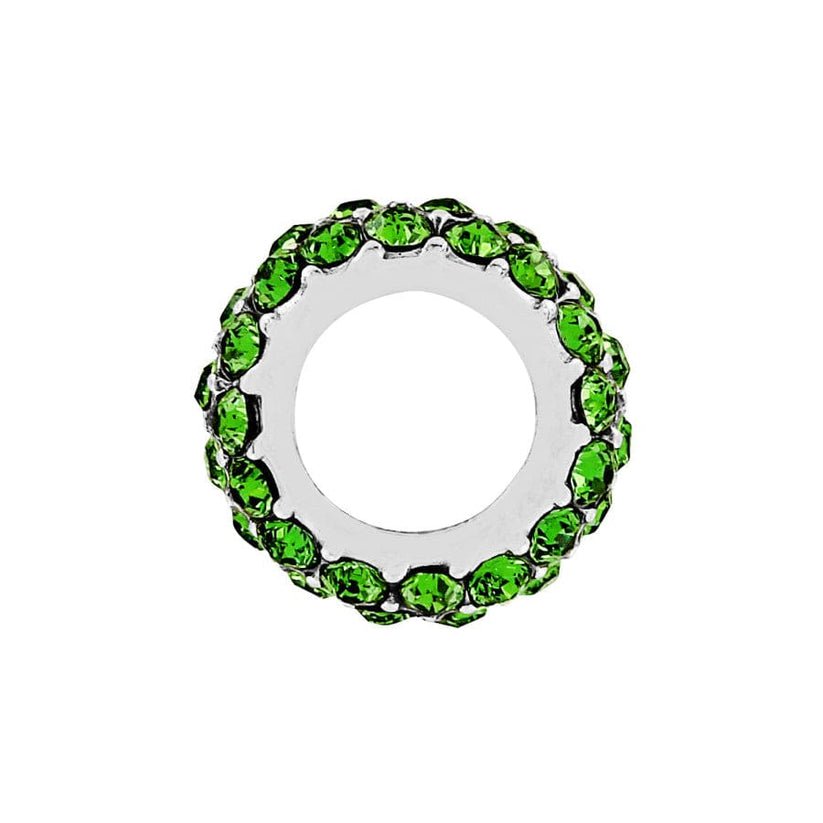 Brighton Glitter Spacer Bead | Green - Juli's Wearable Art
