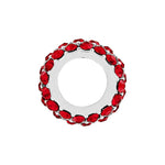 Brighton Glitter Spacer Bead | Red - Juli's Wearable Art