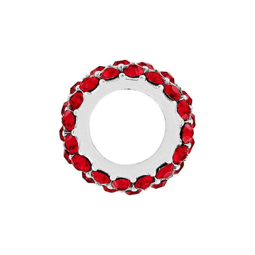 Brighton Glitter Spacer Bead | Red - Juli's Wearable Art