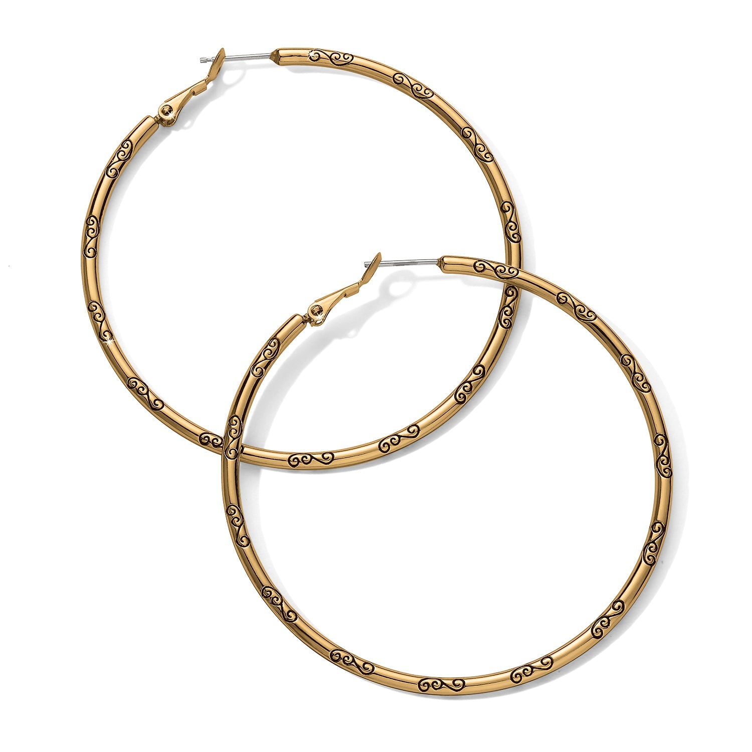 Brighton Grande Hoop Charm Earrings | Gold - Juli's Wearable Art