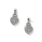 Brighton Halo Gemma Petite Heart Post Drop Earrings | Aqua - Juli's Wearable Art