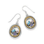 Brighton Halo Gleam Mixed Metal French Wire Earrings - Juli's Wearable Art