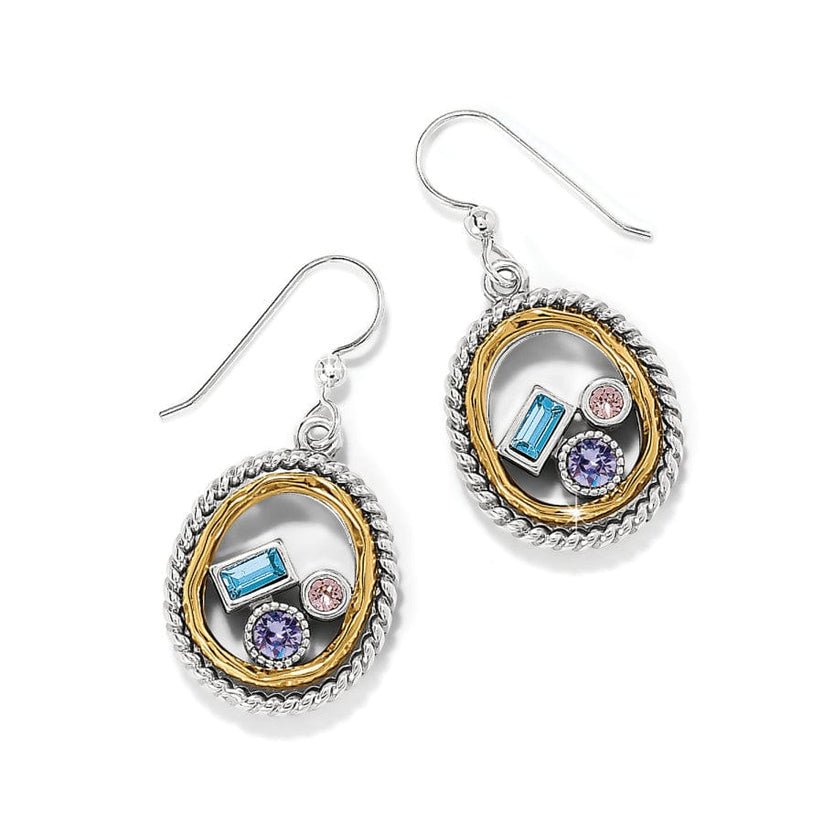 Brighton Halo Gleam Mixed Metal French Wire Earrings - Juli's Wearable Art