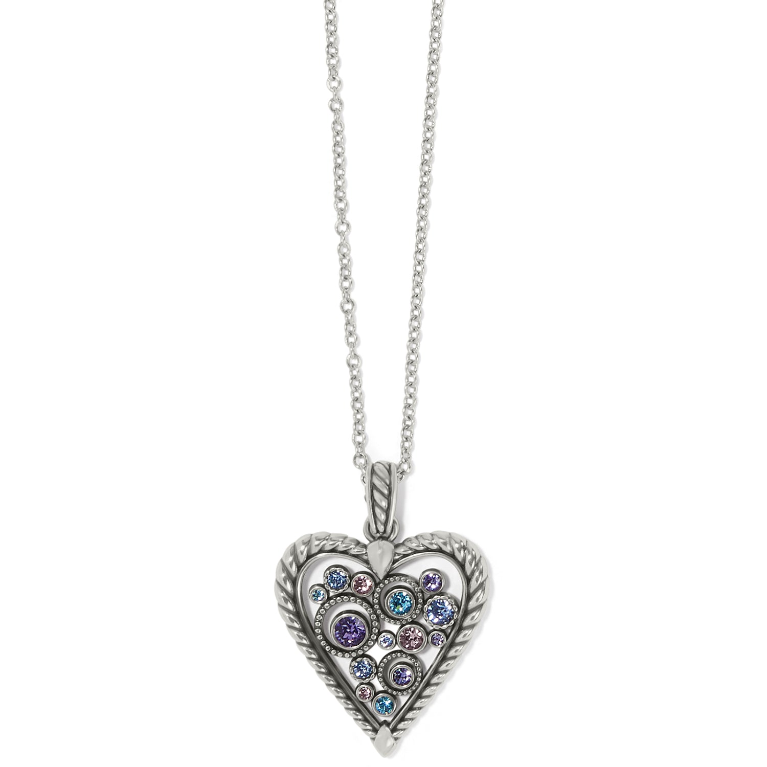 Brighton Halo Heart Necklace - Juli's Wearable Art
